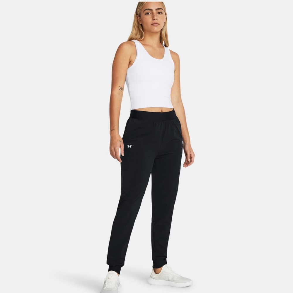Under Armour Womens Size Medium Black Track Pants Water-resistant Workout